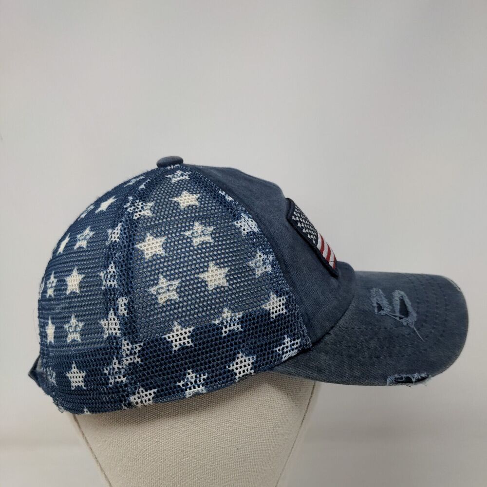 American Flag Patch Strapback Mesh Back Trucker H… - image 4